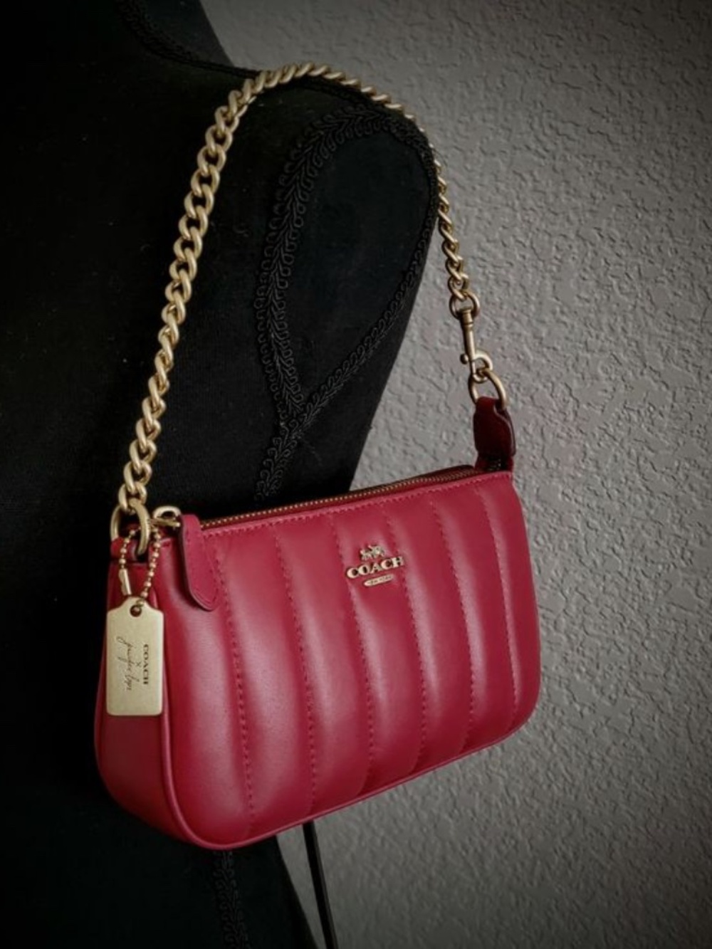 Coach X Jennifer Lopez Nolita 19 Red Quilted Women's Bag
